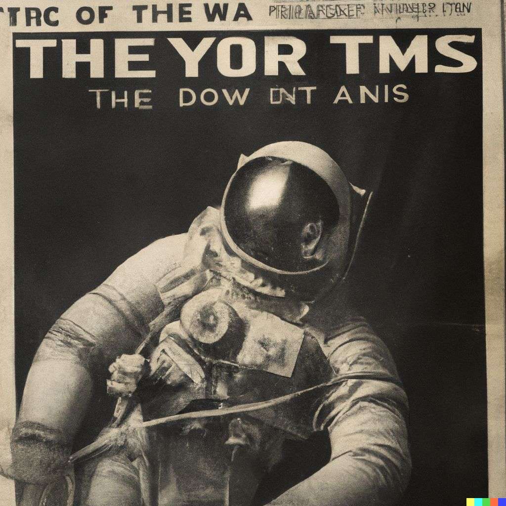 an astronaut, front page of The New York Times, 1930